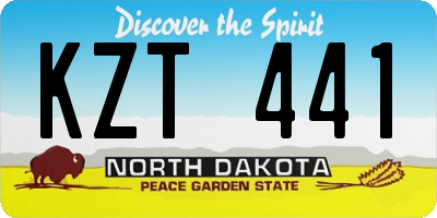 ND license plate KZT441