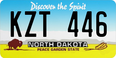 ND license plate KZT446