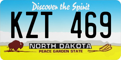 ND license plate KZT469