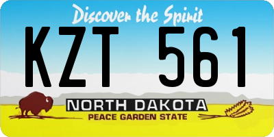 ND license plate KZT561