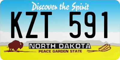 ND license plate KZT591