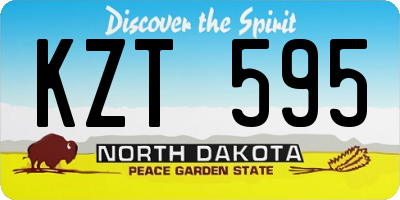 ND license plate KZT595