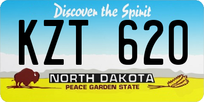 ND license plate KZT620