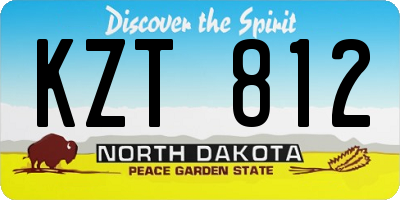 ND license plate KZT812