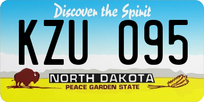 ND license plate KZU095