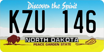 ND license plate KZU146