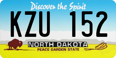 ND license plate KZU152