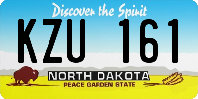 ND license plate KZU161