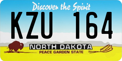 ND license plate KZU164