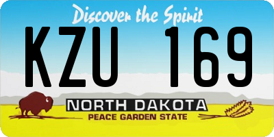 ND license plate KZU169