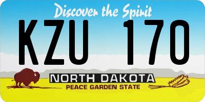 ND license plate KZU170
