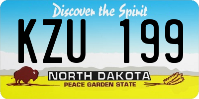 ND license plate KZU199