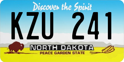 ND license plate KZU241