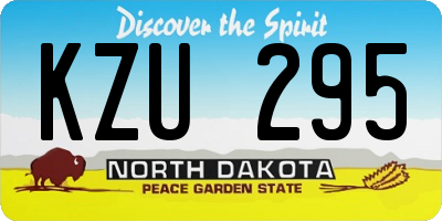 ND license plate KZU295