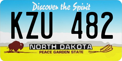 ND license plate KZU482