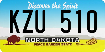 ND license plate KZU510