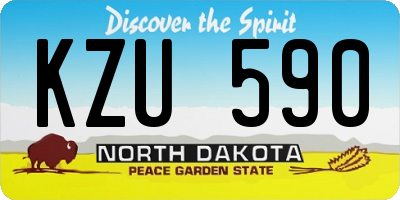 ND license plate KZU590