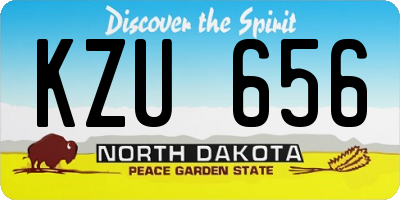 ND license plate KZU656