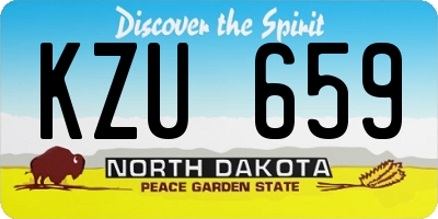 ND license plate KZU659