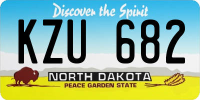 ND license plate KZU682