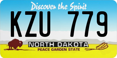 ND license plate KZU779