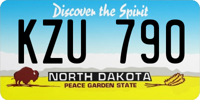 ND license plate KZU790