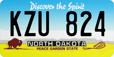 ND license plate KZU824