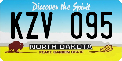 ND license plate KZV095