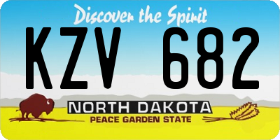 ND license plate KZV682