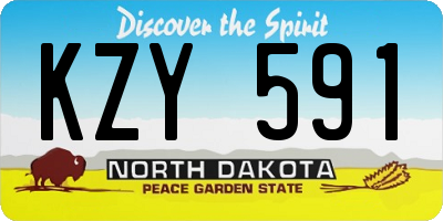 ND license plate KZY591