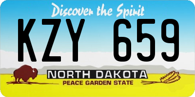 ND license plate KZY659