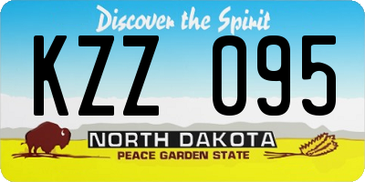 ND license plate KZZ095