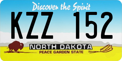 ND license plate KZZ152