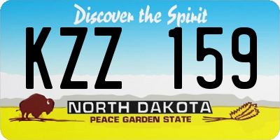 ND license plate KZZ159