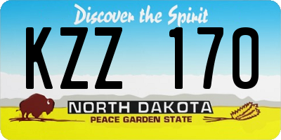 ND license plate KZZ170