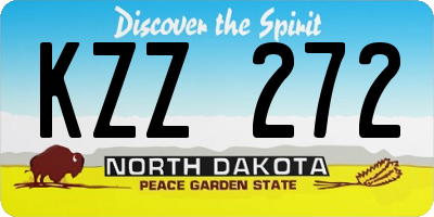 ND license plate KZZ272