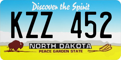 ND license plate KZZ452