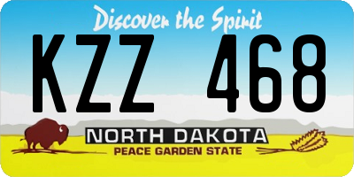 ND license plate KZZ468