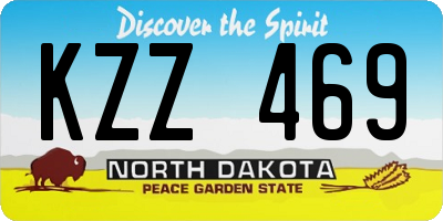 ND license plate KZZ469