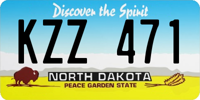 ND license plate KZZ471