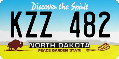 ND license plate KZZ482