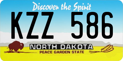 ND license plate KZZ586