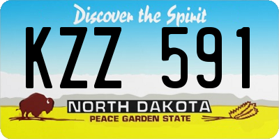 ND license plate KZZ591