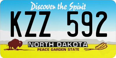 ND license plate KZZ592