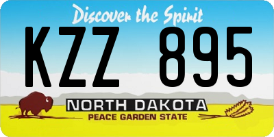 ND license plate KZZ895