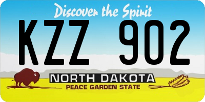 ND license plate KZZ902