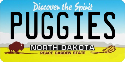 ND license plate PUGGIES