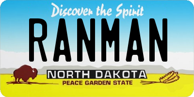 ND license plate RANMAN