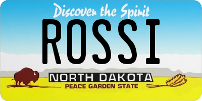 ND license plate ROSSI