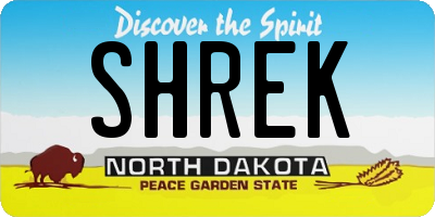 ND license plate SHREK